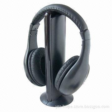 Wireless Computer Headset with FM Modulation, 20-20,000Hz Frequency Response